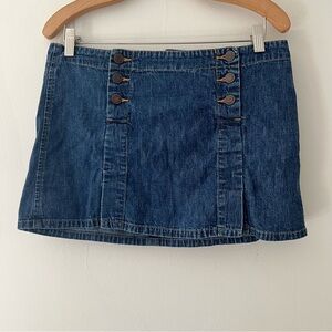 Abercrombie Vintage Micro Mini Denim Skirt Y2K Low Rise Size 6